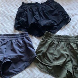 Set of three lululemon shorts
